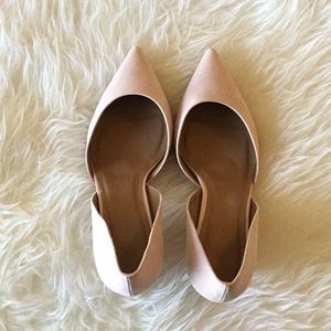 ASOS Wide Fit Light Pink Suede Pointed Heels